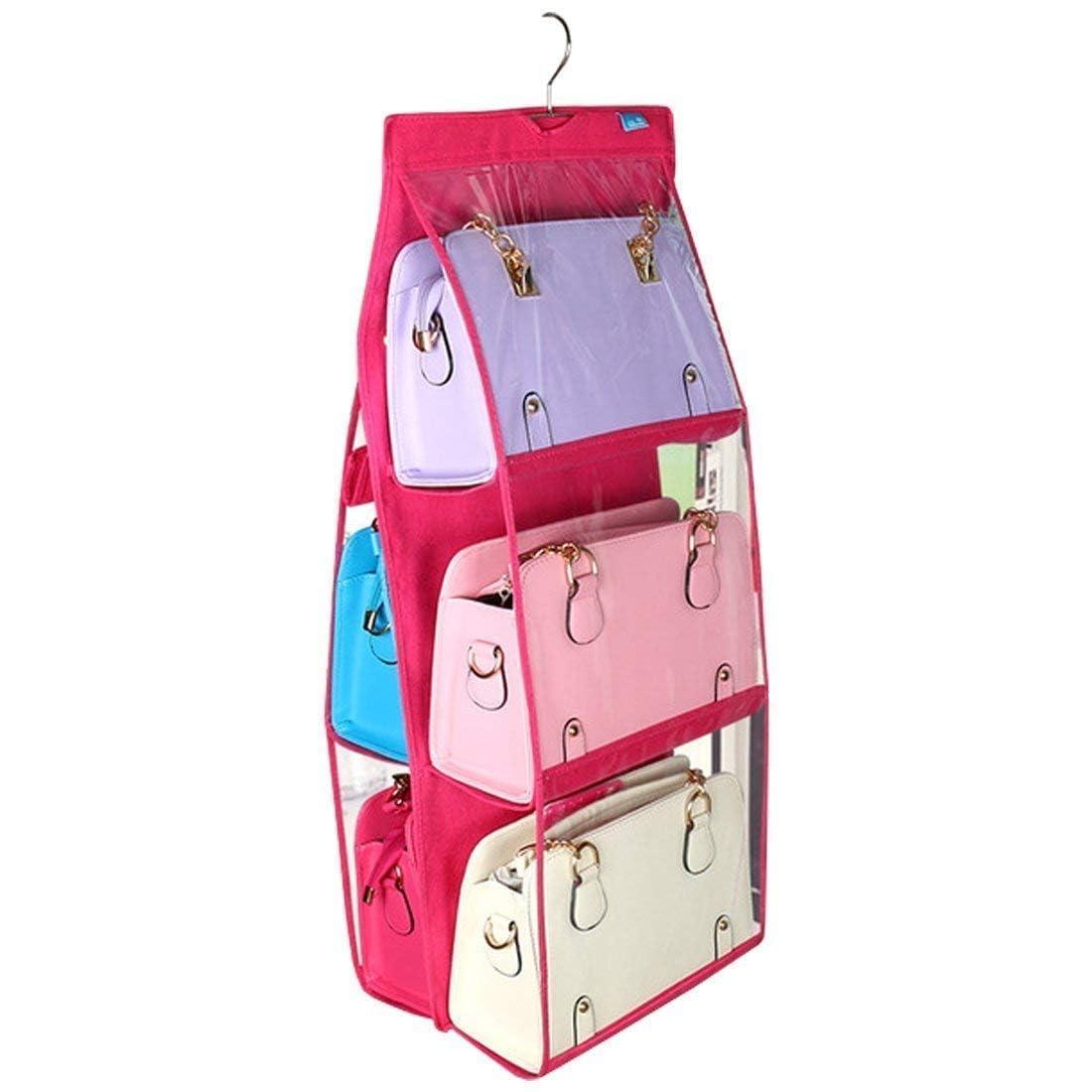 6 Pocket PVC Storage Organizer Hanging Bags - Hook2Cart